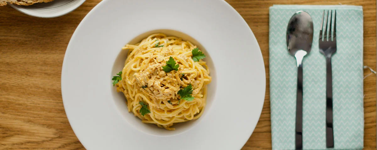 Recipe kit Vegan alfredo spaghetti